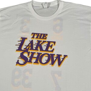 Next Level Apparel The Lake Show T Shirt Mens XL White Purple NBA Basketball